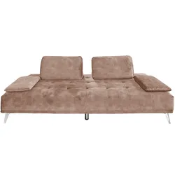 KAWOLA Sofa WIOLO Schlafsofa Daybed velvet taupe