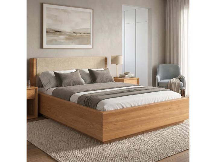 Aura-Bett aus Massivholz mit Bettkasten 160x200 cm Danzz