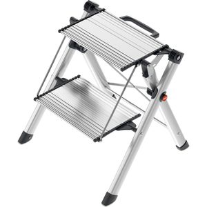 Hailo Klapptritt ComfortLine MK80, 4310-100, aus Aluminium, einseitig begehbar, mit 2 Stufen