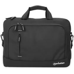 Manhattan Helsinki Notebooktasche 35,8cm 14,1Zoll Schultergurt verstärkter Tragegriff Trolley-Gurt w (14.10", Universal), Notebooktasche, Schwarz