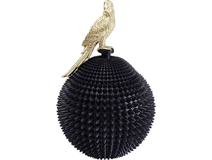 Kare Design Deko Dose Parrot, Schwarz/Gold, XXL, Aufbewahrungsdose, Papagei Motiv, Vorratsdose mit Deckel, 40x26x26 cm (H/B/T)