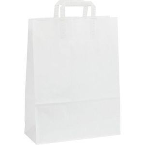 Topcraft Papiertüten weiß, 40 x 45 x 16cm, mit Henkel, 200 Stück