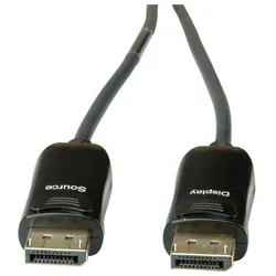 Value displayport v1.4 kabel. aoc. 8k60. st/st. 50m (50 m), Videokabel, Schwarz