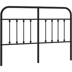 vidaXL Kopfteil Metall Schwarz 150 cm