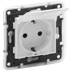 Legrand 864135 Niloe Step Schutzkontakt Steckdose IP44 erh. Berührungsschutz Farbe: Ultraweiß
