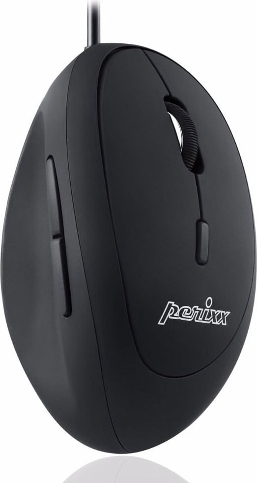 Perixx PERIMICE-519 ergonomische muis met USB-kabel, zwart