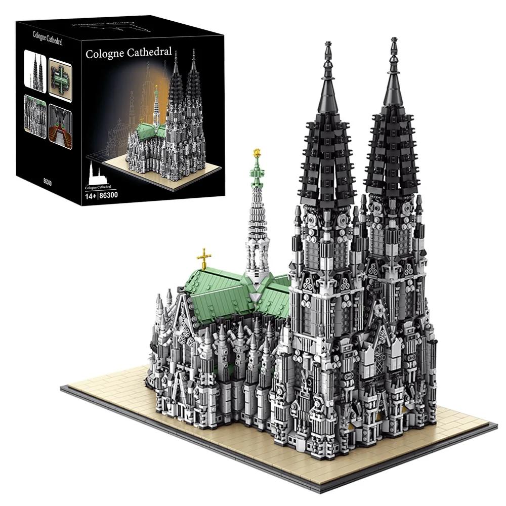 Kölner Dom Bauset - Gotisches Architekturmodell - 8614 Teile - Kleine Bausteine - ABS-Kunststoff - Aufbewahrungsbox Inklusive - Ab 18 Jahren