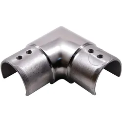 IAM Design, Möbelausstattung, Eckbogen für Nutrohr rund ø 42,4 x 1,5 mm, Edelstahl geschliffen V2A
