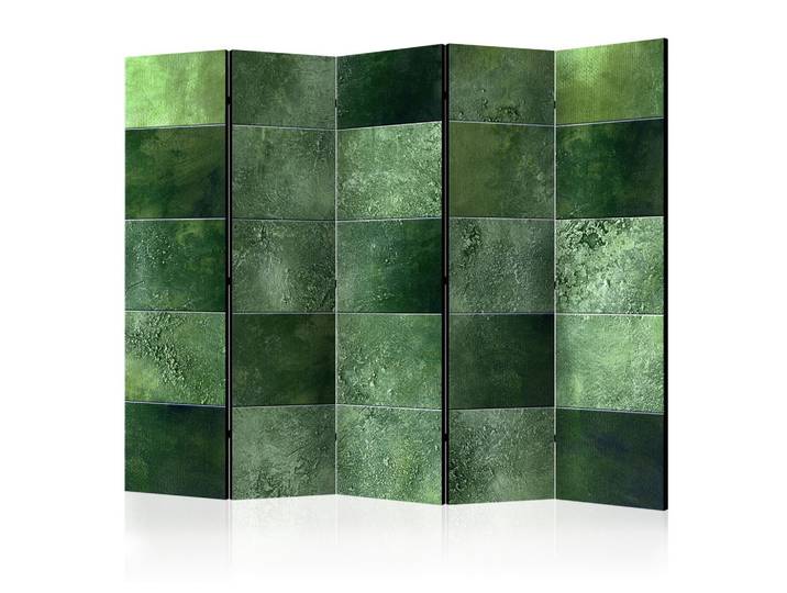 Paravent Green Puzzle II Hellgrün/Smaragdgrün