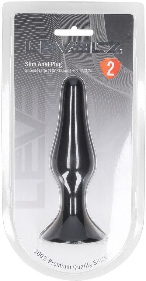 Levelz Plug anal en silicone slim - L - Noir