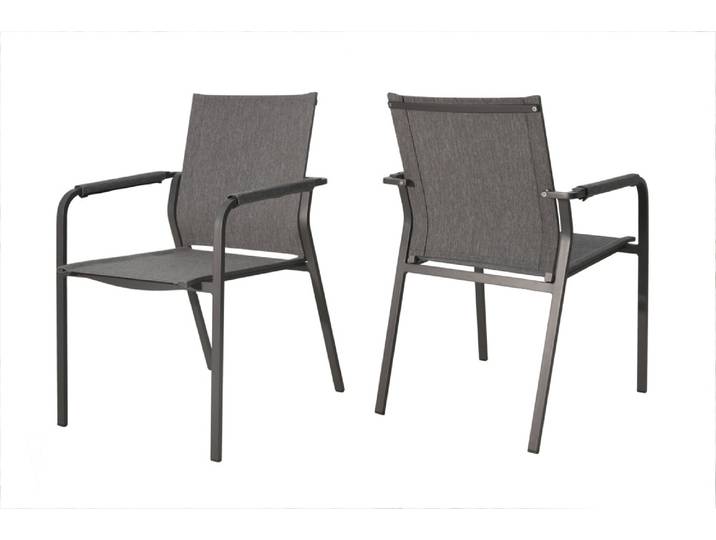 2er Set SIT Mobilia Denia Gartenstuhl Textilen Aluminiumgestell Anthrazit