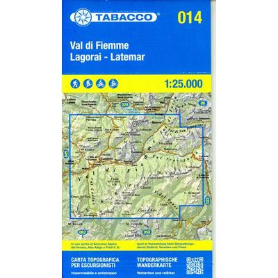 14 Val di Fiemme, Karte von , Tabacco Editrice
