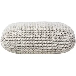 STRICK-POUF natur, Bodenkissen 70/70/20 cm