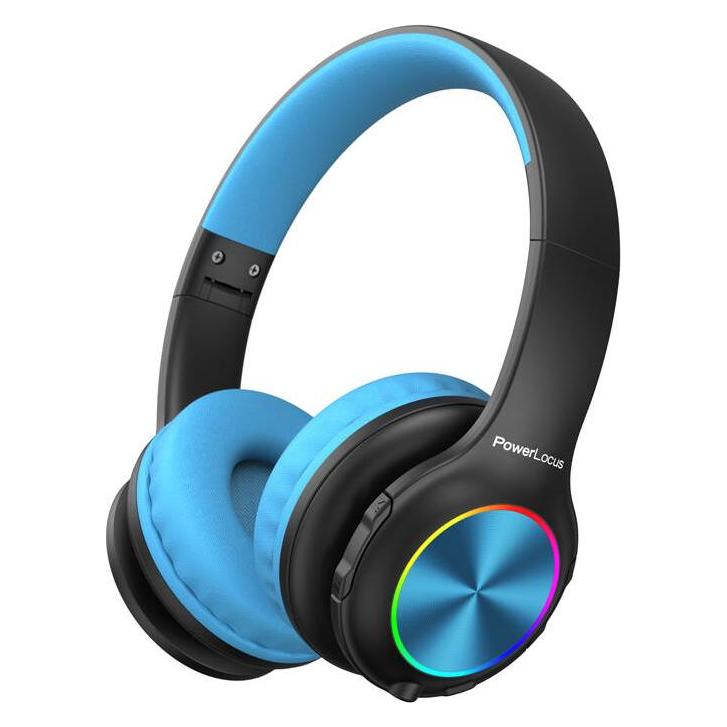 PowerLocus Wireless Headphones for kids PLED (black&blue) (pwl-pled-blackblue)