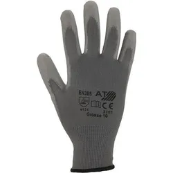 Feinstrickhandschuh mit PU-Beschichtung grau 7