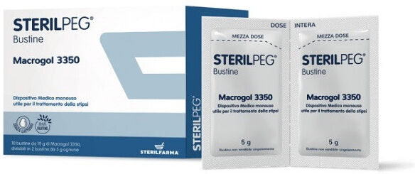 Steril Farma Sterilpeg Macrogol 3350 10 Bustine Bipartite 10 G
