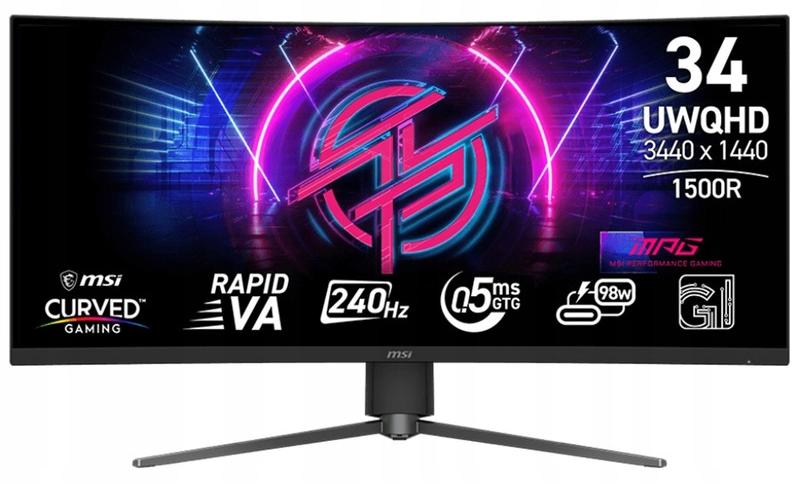 MSI MPG 346CQRF X24, 86,4 cm (34"), 3440 x 1440 Pixel, UltraWide Quad HD, 0,5 ms, Schwarz