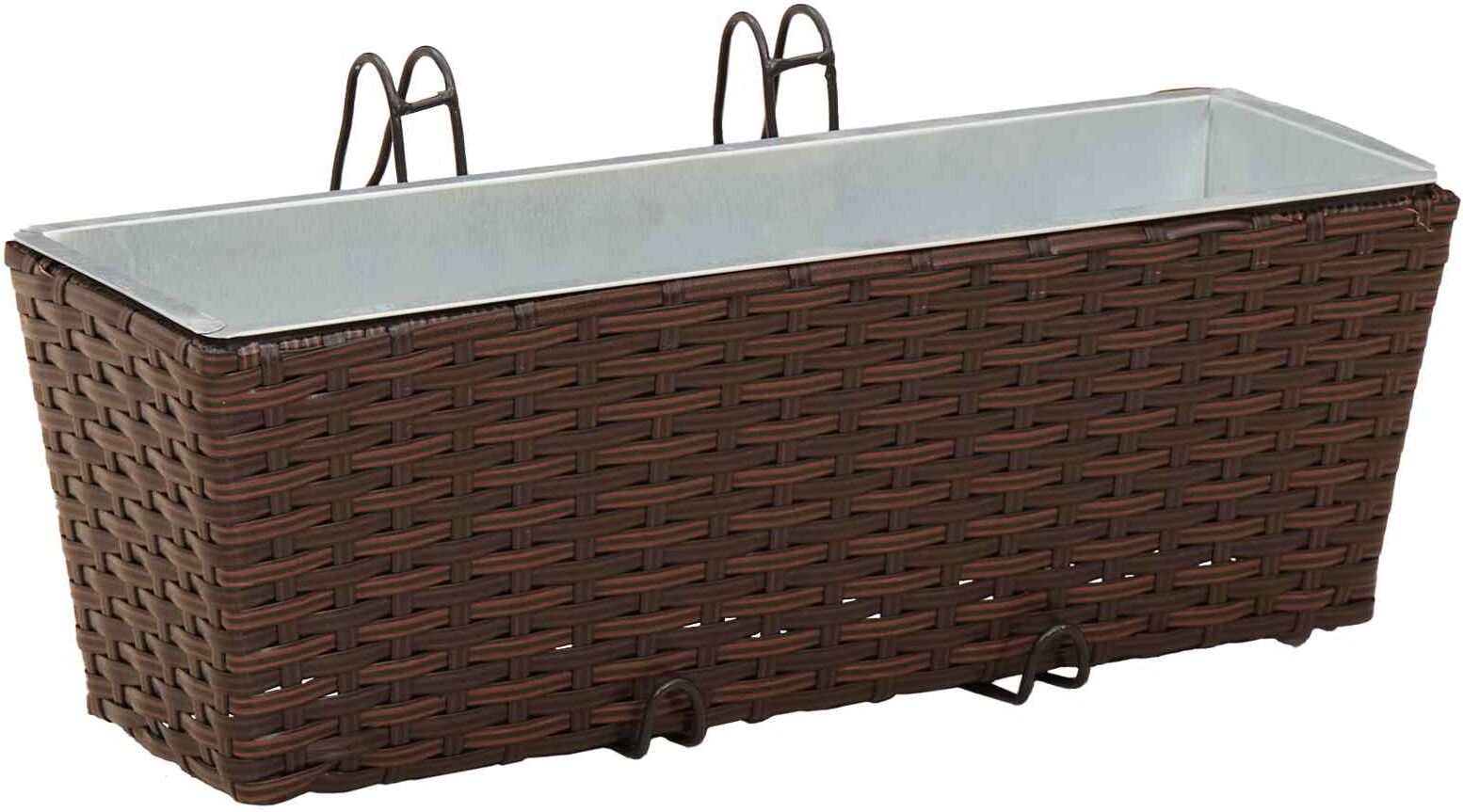 vidaXL Garde-Corps 2 pc Marron 50 x 17 x 17 cm métal