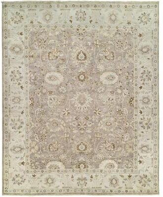 KALATY Traditional Grey Hand-Knotted Wool Area Rug