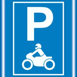 HB-Druck Motorrad Parkplatz Aufkleber Biker Parkplatz A0 (841x1189mm)