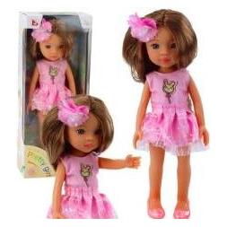 Lean Toys Lean Puppe Im Rosa Kleid Lange Braune Haarspange Blume (65614735)