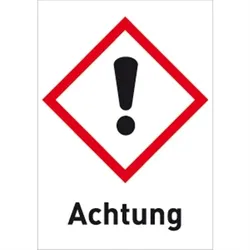 Aufkleber Gesundheitsgefahr (GHS 07) Achtung, Folie, 105x148 mm