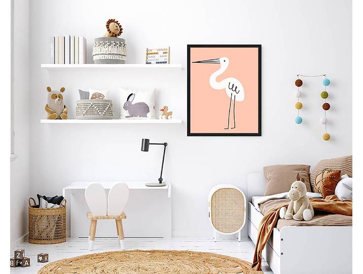 Bild Modern Stork 43 x 53cm Multicolor