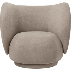 Rico Bouclé Sessel sandfarbig