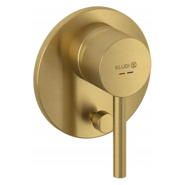 Kludi Bozz Unterputz-Badewannen- und Duscharmatur, gebürstetes Gold (49840020)