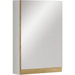 VCM Badschrank - zeitloser Spiegelschrank mit ausreichend Stauraum, Maße ca. H. 58 x B. 40 x T. 13 cm, praktische Aufbewahrungslösung für das Badezimmer, Cosila