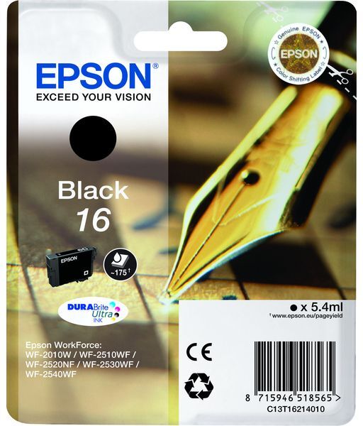 Epson 16 (C13T16214012) - Noir - Cartouche d'encre