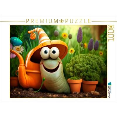 CALVENDO Puzzle Gartenschnecke | 1000 Teile Lege-Größe 64x48cm Foto-Puzzle für glückliche Stunden