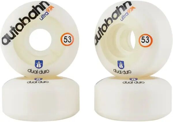 Skateboard Rollen Autobahn Dual Duro Ultra Classic 97A 4 Stk. (53mm - Weiß)