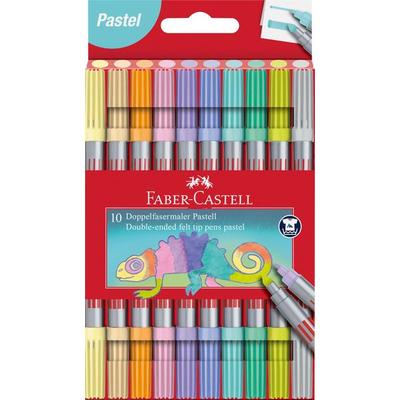 Faber-Castell Doppelfasermaler Pastell, 10er Set