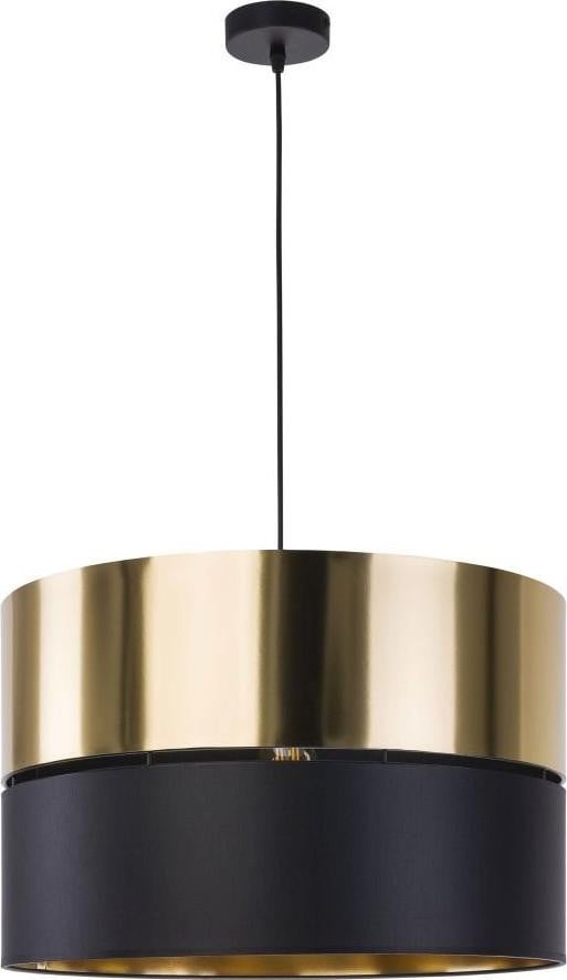 TK Lighting Hanglamp Hilton Modern Zwart/Goud Dimbaar met Verstelbare Hoogte