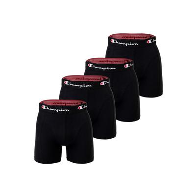 Boxershorts CHAMPION "Boxershort 4er Pack", Herren, Gr. M, schwarz, Obermaterial: 95% Baumwolle CO. 5% Elasthan EL., Unterhosen