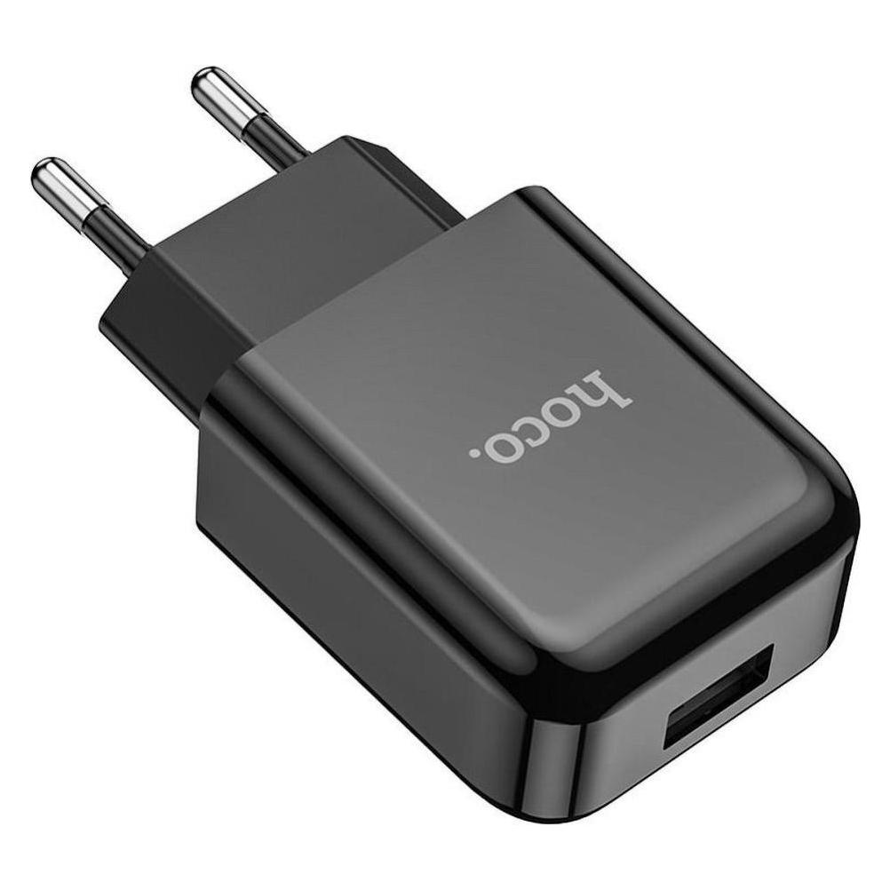 Hoco Adapter travel charger USB A 2.1A N2 black (1 Port) (42835313)