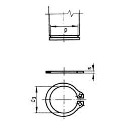 TOOLCRAFT 9 D471 194748 Sicherungsringe Innen-Durchmesser: 8.4 mm DIN 471 Federstahl 100 St.