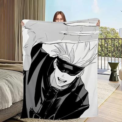 Uplift Picks Gojo Satoru Anime Flannel Throw Blanket Soft Plush Bed Cover 03 28x40in (70x100cm)