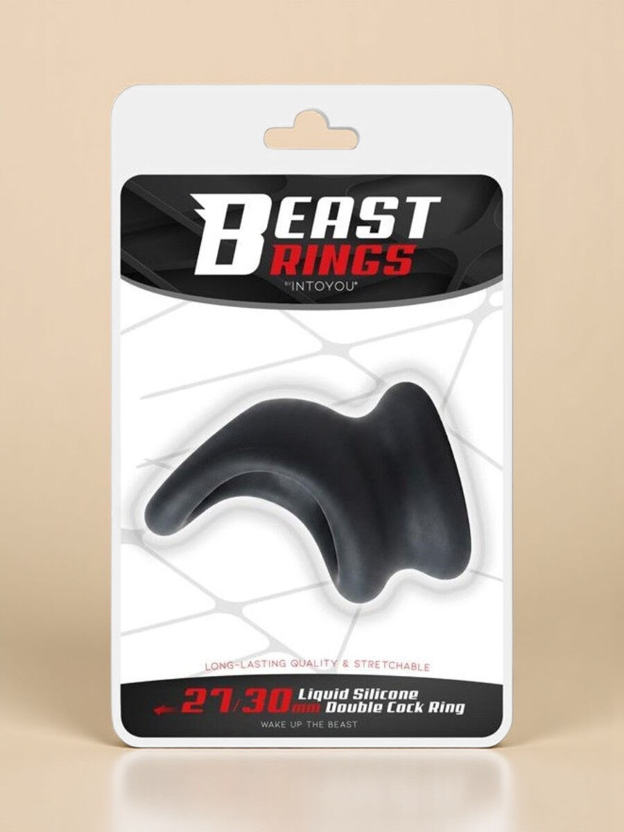 BEAST RINGS Anneau double en silicone doux pour prolonger l'érection