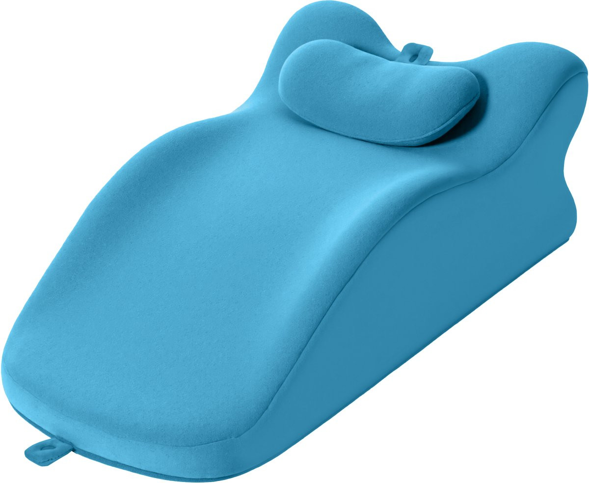 Bluaw Ergonomisch Wigkussen van Memoryschuim voor Verlichting van Maagzuur en Rugpijn, Blau