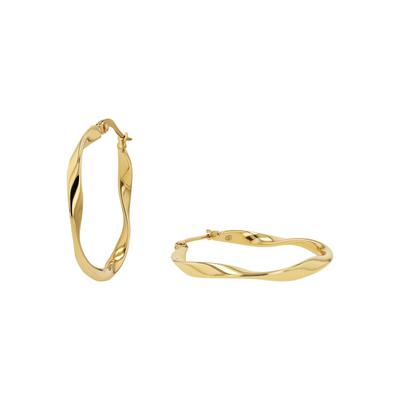 Paar Creolen TOM TAILOR, gold (gelbgoldfarben), Ohrringe, Damen, Edelstahl