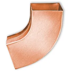 Vierkant-Rohrbogen 72° Grömo, Kupfer, verschiedene Größen (Ausführung: 80mm breit)