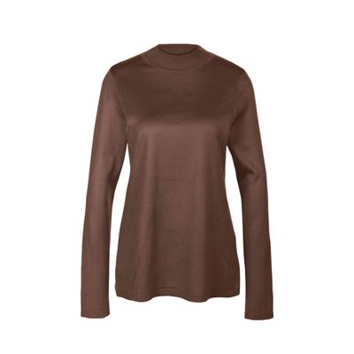 Strickpullover GOLDNER "Strickpullover mit Stehbundkragen", Damen, Gr. 48, beige (taupe), Obermaterial: 100% Polyacryl PAN., eng Tubular, Pullover Strickpullover, wie echter Kaschmir