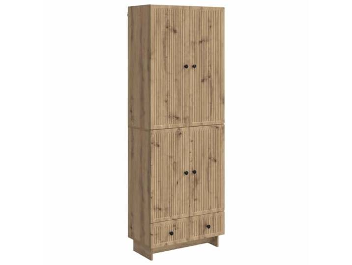 PUGYNBK Artisan Schrank, Eiche, 2 Stück, technisches Holz Kompaktes Design, wetterfest, einfache Reinigung, vielseitig einsetzbar in Haus oder Garten