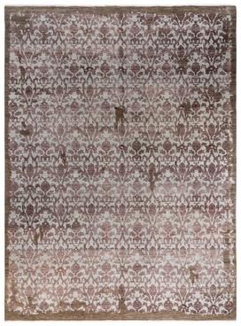 Overton "Ikat One-of-a-Kind Hand-Knotted Area Rug, Brown - 9' 1"" x 12' 1"""