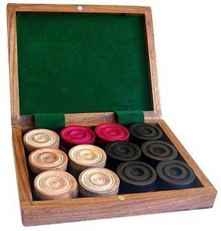 ART Boite en bois Pions Carrom