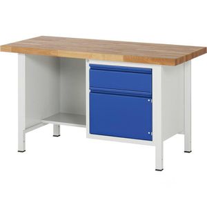 Rau Werkbank Basic 8455-2, blau, mit 1 Schublade & 1 Tür, 150 x 84 x 70 cm