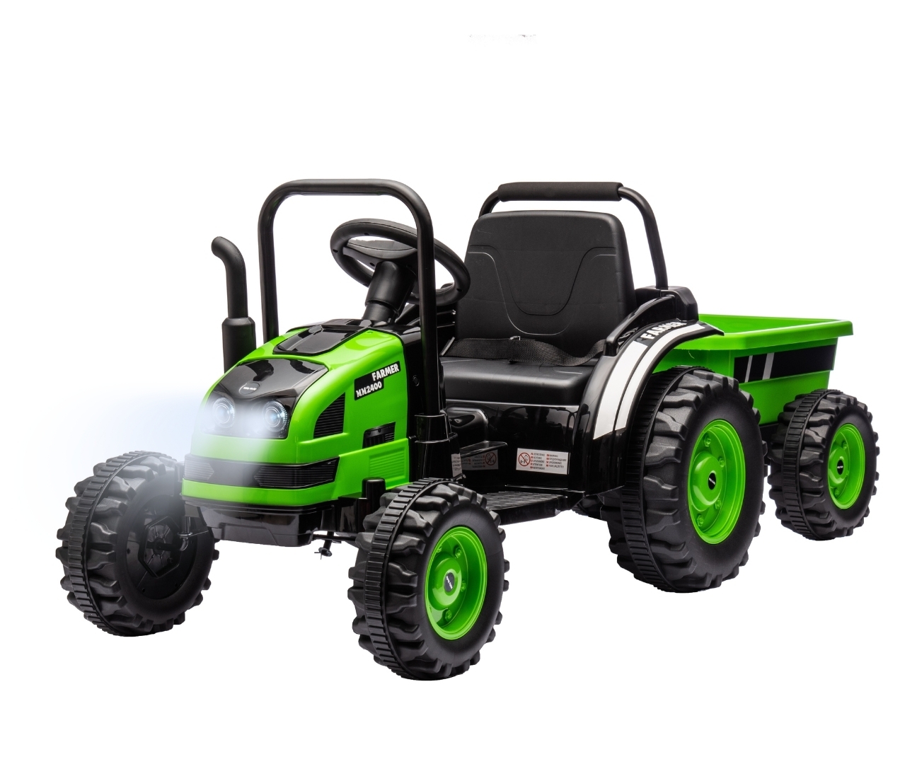 Milly Mally Farmer Elektrotraktor mit Schlepper Grün