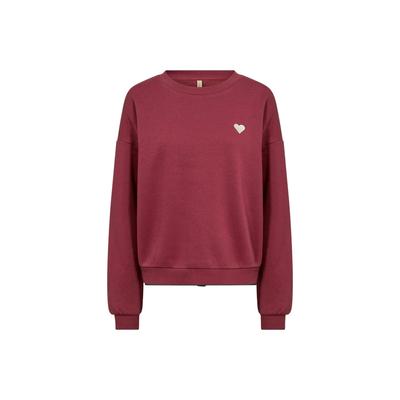 Strickpullover SOYACONCEPT "Soya Concept Sweater SC-ANGELIN", Damen, Gr. XS, rot (4470 dunkel rot), Obermaterial: 60% Baumwolle, 40% Polyester, Pullover Strickpullover
